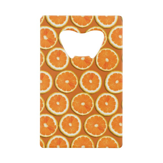 Lemon Slices Pattern Credit Card Bottle Opener (Front)