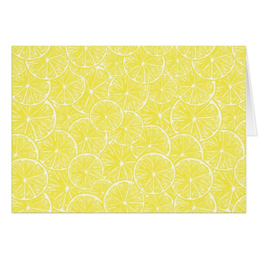 Lemon slices pattern design cards (Front Horizontal)
