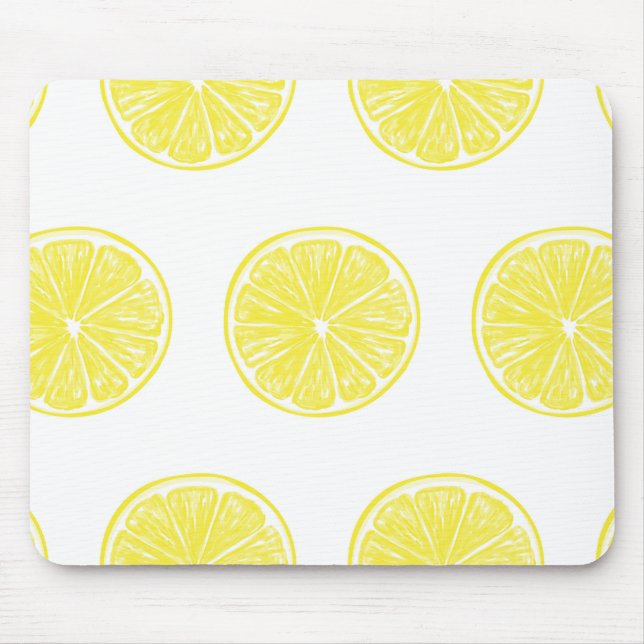 Lemon slices pattern design mouse pad (Front)