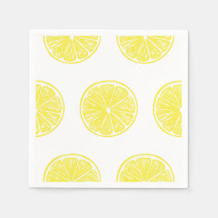 Lemon slices pattern design paper napkins