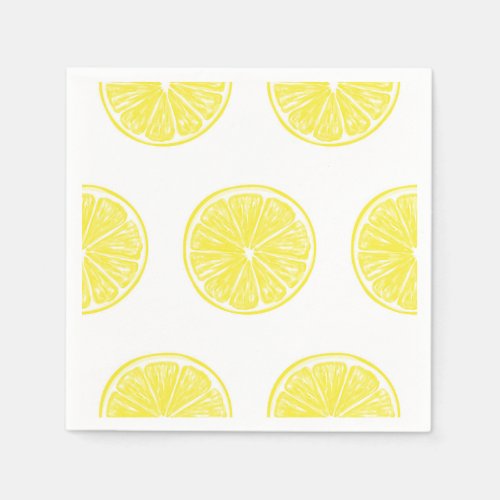 Lemon slices pattern design paper napkins
