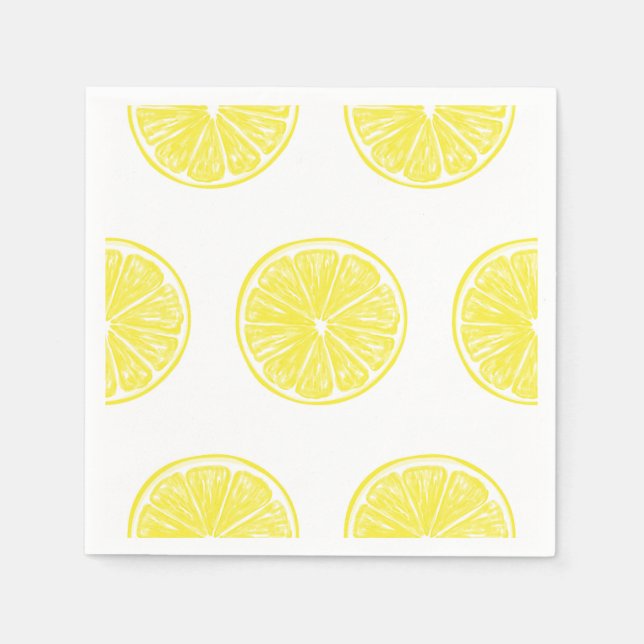 Lemon slices pattern design paper napkins (Front)