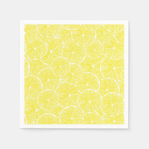 Lemon slices pattern design paper napkins