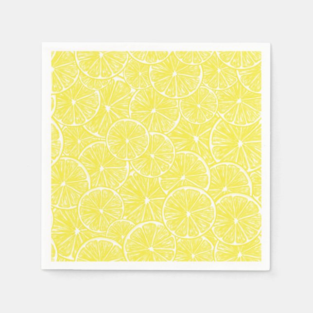 Lemon slices pattern design paper napkins (Front)