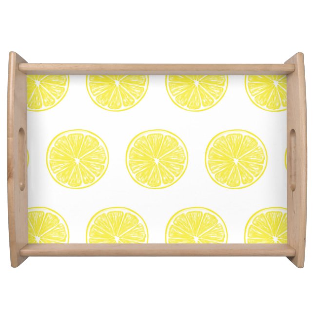 Lemon slices pattern design serving tray (Front)