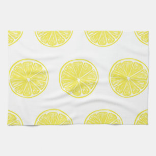 Lemon slices pattern design towel