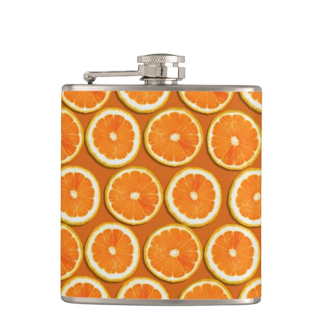 Lemon Slices Pattern Flask (Front)