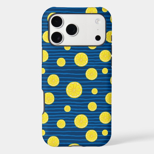 Lemon slices pattern iphone case (Back)