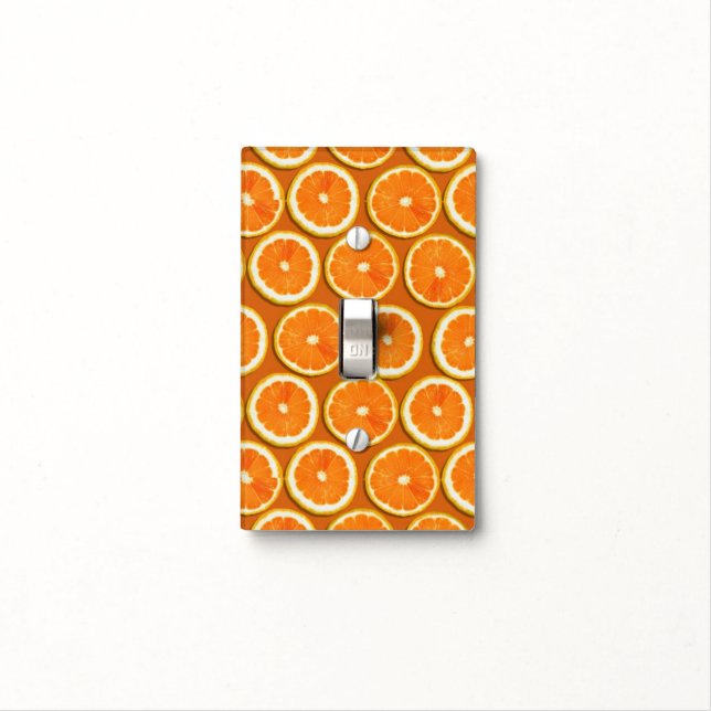 Lemon Slices Pattern Light Switch Cover (In Situ)