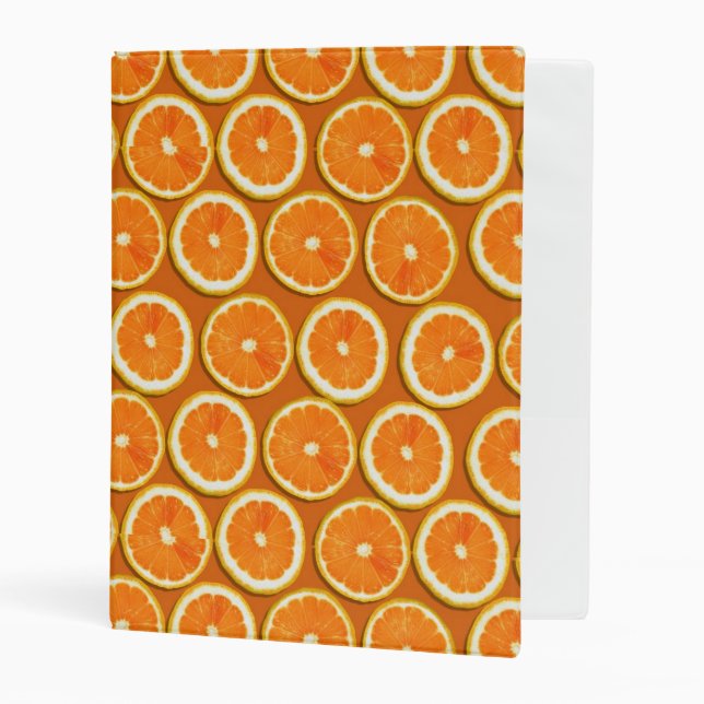 Lemon Slices Pattern Mini Binder (Front/Inside)