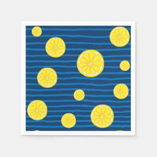 Lemon slices pattern napkins
