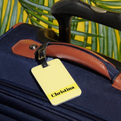 Lemon Slices Pattern Personalize Luggage Tag