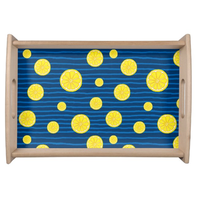 Lemon slices pattern serving tray (Front)