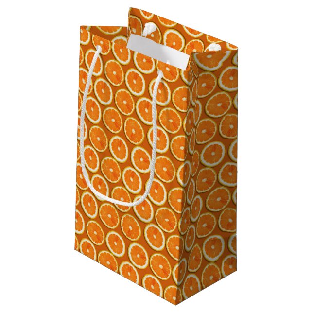 Lemon Slices Pattern Small Gift Bag (Back Angled)