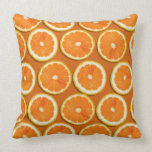 Lemon Slices Pattern Throw Pillow
