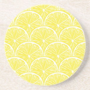 Lemon slices sandstone coaster