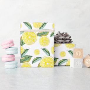 Lemon Slices Watercolor Art Wrapping Wrapping Paper