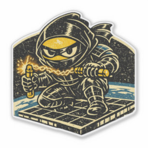 Lemon Solar Shinobi — Vintage Space Ninja Sticker