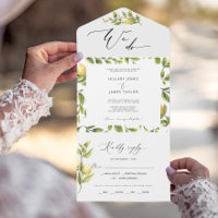 Lemon Sorrento Amalfi Coast Calligraphy Wedding