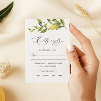 Lemon Sorrento Amalfi Coast Wedding RSVP card