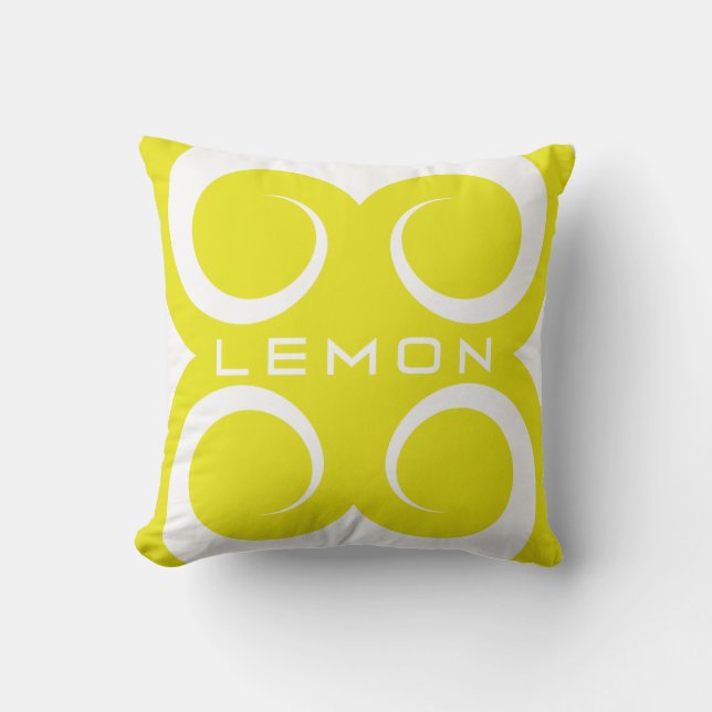 lemon spiral throw pillow (Front)