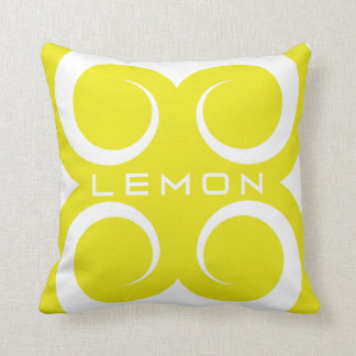 lemon spiral throw pillow