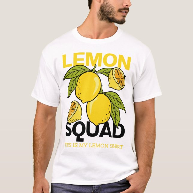 Lemon Squad Funny Lemonade Summer Citrus Fruit T-Shirt (Front)