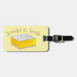 Lemon Square Bar Pastry Dessert Bake Sale Bakery Luggage Tag