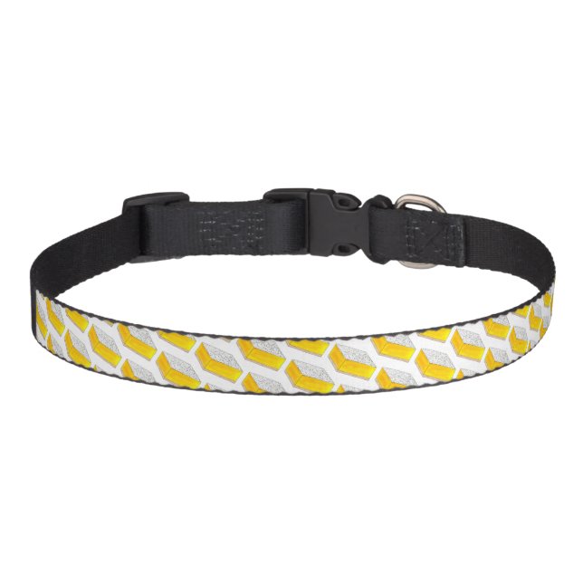 Lemon Square Bar Pastry Dessert Bake Sale Bakery Pet Collar (Front)