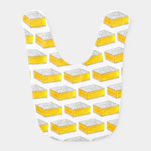 Lemon Square Bar Pastry Dessert Bake Sale Sweets Bib