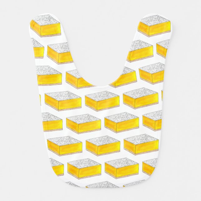 Lemon Square Bar Pastry Dessert Bake Sale Sweets Bib (Front)