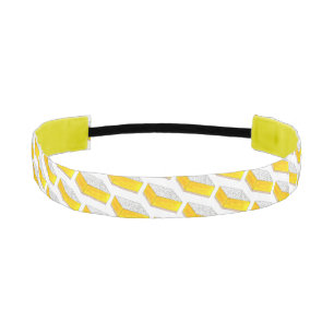 Lemon Square Bar Pastry Dessert Bake Sale Yellow Athletic Headband