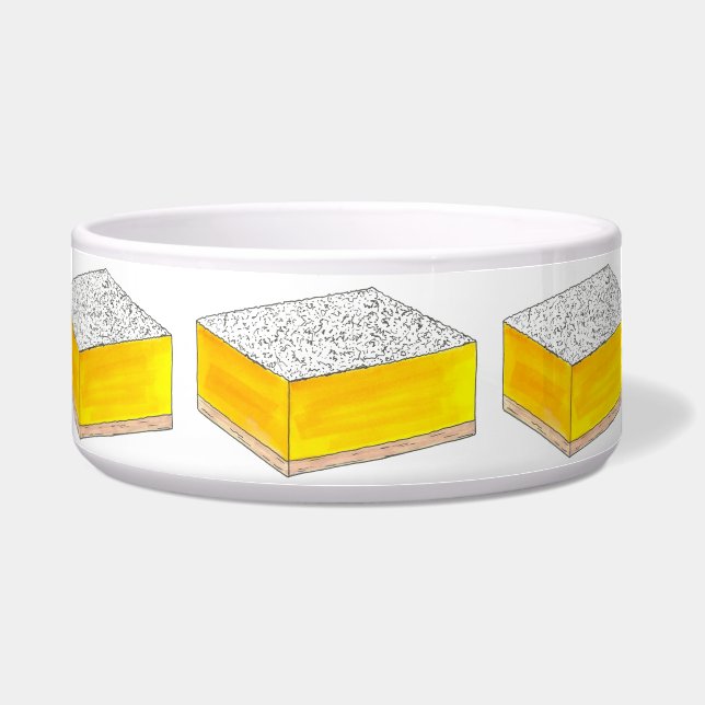 Lemon Square Bar Pastry Dessert Bake Sale Yellow Bowl (Front)