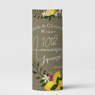 Lemon Squeeze Anniversary Pillar Candle