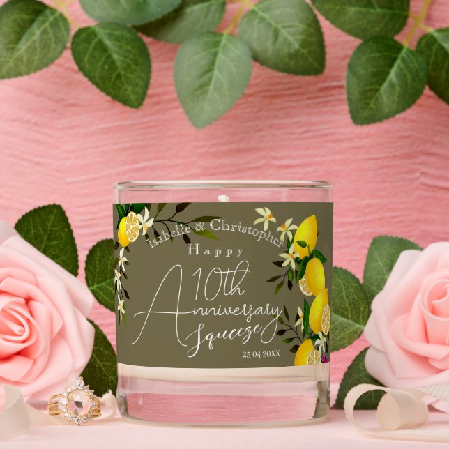 Lemon Squeeze Anniversary Scented Candle (Wedding)
