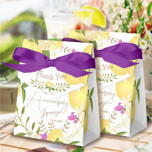 Lemon Squeeze Anniversary Thank You Favor Boxes