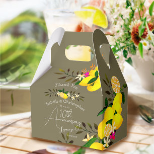 Lemon Squeeze Anniversary Thank You Favor Boxes
