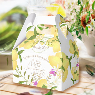 Lemon Squeeze Anniversary Thank You Favor Boxes