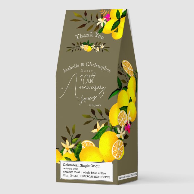 Lemon Squeeze Anniversary Thank You Roasted Coffee (Front)