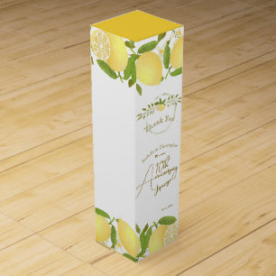 Lemon Squeeze Anniversary Thank You Wine Box