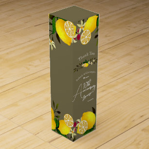 Lemon Squeeze Anniversary Thank You Wine Box