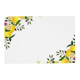 Lemon Squeeze Anniversary White Placemat