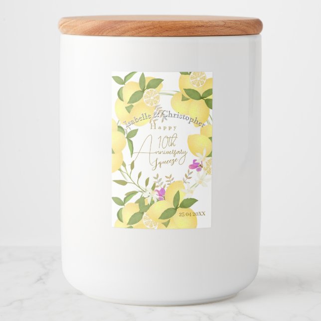 Lemon Squeeze  Food Label (Front)