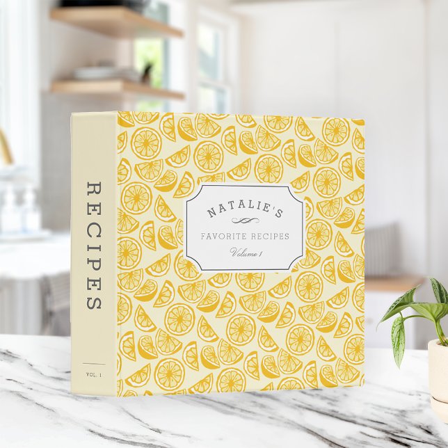 Lemon Squeeze | Personalized Recipe 3 Ring Binder (Creator Uploaded)