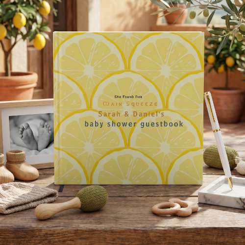 Lemon Squeeze Viral Elegant Claasic Baby Shower Guest Book