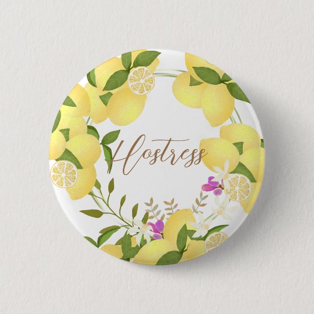 Lemon Squeeze White Button (Front)