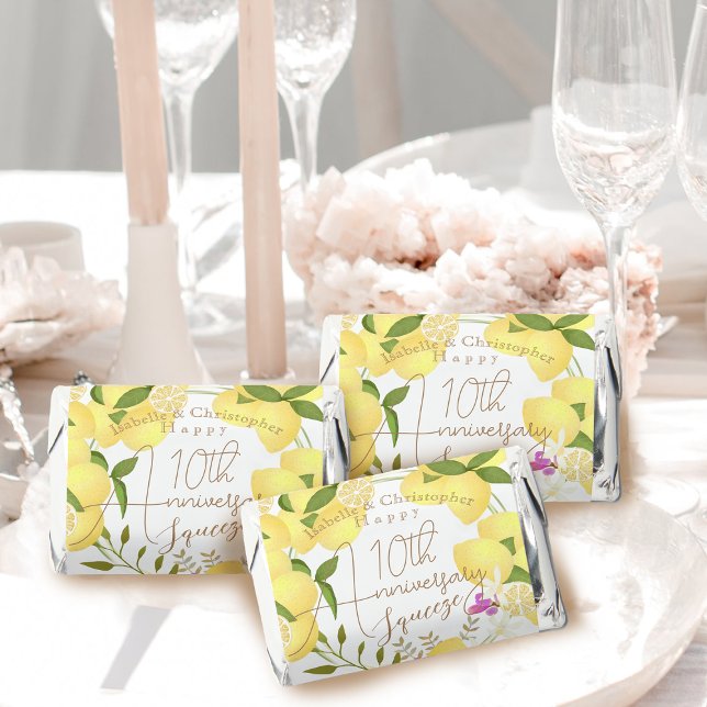 Lemon Squeeze White Hershey's Miniatures (10th Anniversary Wedding 
Hershey's Miniatures Candy)