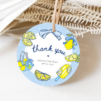 Lemon Squeeze You Baby Shower Favor Tags