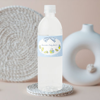 Lemon Squeeze You Baby Shower Water Bottle Label