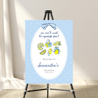Lemon Squeeze You Baby Shower Welcome Sign